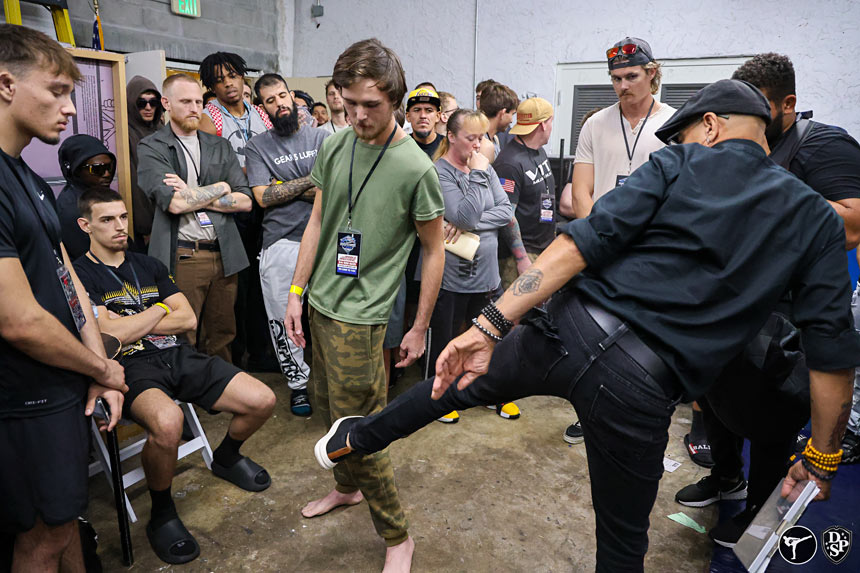 Rules meeting in the back before the fights